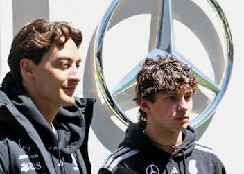 George Russell und Kimi Antonelli sind im Kanada-Sprint die Gejagten