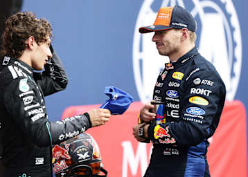 Max Verstappen mit Kimi Antonelli