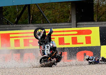 Danilo Petrucci stürzte in Kurve 16