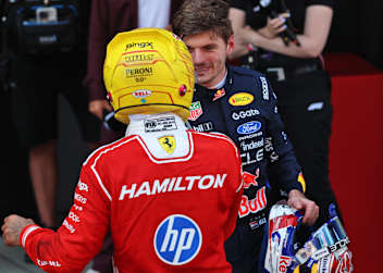Lewis Hamilton und Max Verstappen
