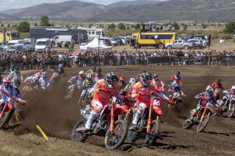 Die Honda-Teamkollegen Jeffrey Herlings (#84) und Tom Vialle (#16)