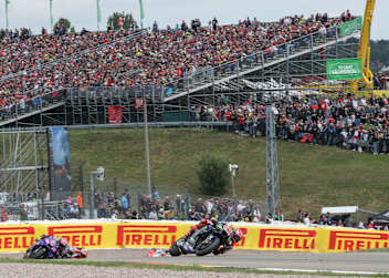Die letzten Vorbereitungen laufen vor dem MotoGP-Event auf dem Sachsenring