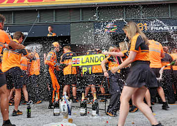 Lando Norris bescherte dem McLaren-Team in Ungarn den 1. GP-Sieg der Saison