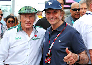 Die Rennlegenden Jackie Stewart und Emerson Fittipaldi