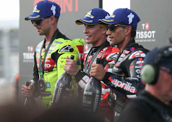 Die Top-3 des Sprints: Fabio Di Giannantonio, Marc Marquez und Jorge Martin