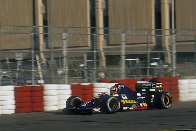 Eric van de Poele in Phoenix 1991 mit dem Team Modena-Lamborghini