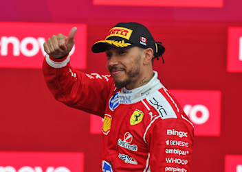 Lewis Hamilton auf dem Podium