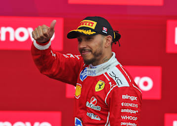 Lewis Hamilton auf dem Podium