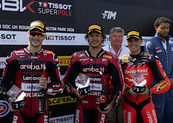 Erste Startreihe mit (v.l.) Lecuona, Bulega und Montella