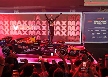 Max Verstappen nach seinem Sieg in Singapur