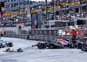 Isack Hadjar sorgte im FP1 in Monaco für eine Zwangspause