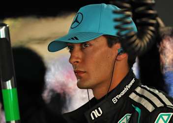 George Russell in Monaco
