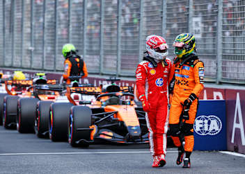 Charles Leclerc (Ferrari) und Oscar Piastri (McLaren)