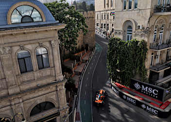 Lando Norris auf dem Baku City Circuit