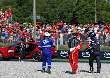 Charles Leclerc baute in Monza einen heftigen Crash