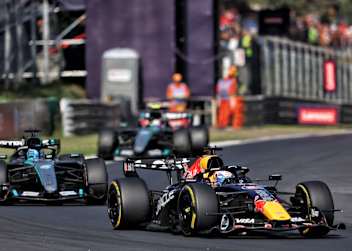 Max Verstappen führte das Rennen in Monza kurz an