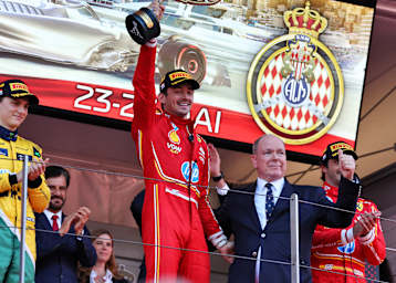 Charles Leclerc und Fürst Albert II. von Monaco 