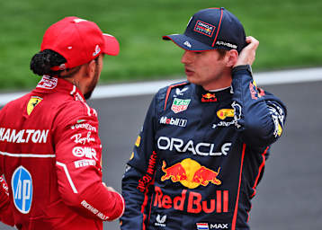 Lewis Hamilton und Max Verstappen