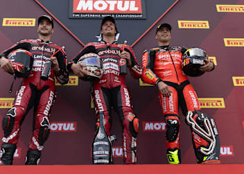 Iker Lecuona, Nicolo Bulega und Yari Montella (v.l.)
