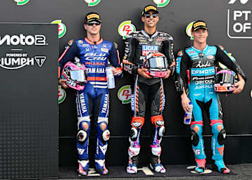 Wollen in die MotoGP (v.l.): Izan Guevara, Senna Agius und Daniel Holgado