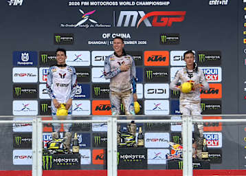Das MX2-Podium in Shanghai