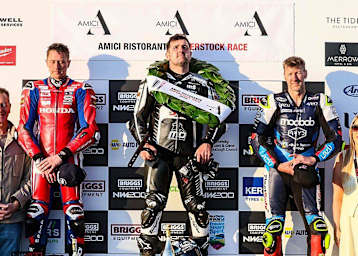 Dean Harrison, Michael Dunlop und Ian Hutchinson (vlnr.)
