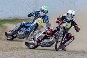 Kenneth Kruse Hansen (5) und Dave Meijerink im entscheidenden EM-Finale 