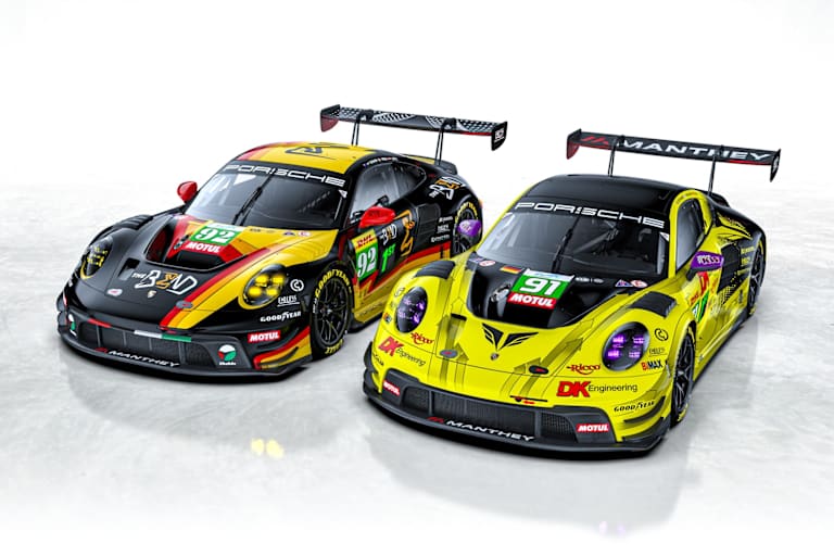 Die beiden WEC-Porsche 911 GT3 R LMGT3 von Manthey