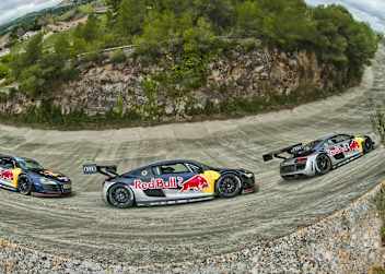 Rallye-Star Carlos Sainz senior im Audi in Sitges