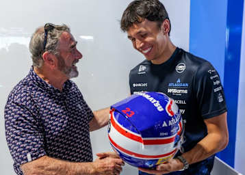 Nigel Mansell und Alex Albon