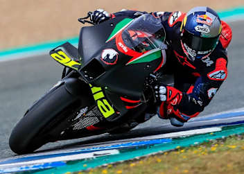 Andrea Dovizioso beim Aprilia-Test im April 2021