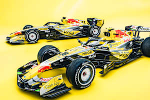 Das Racing Bulls Team tritt in Miami im gelben Sommer-Look auf