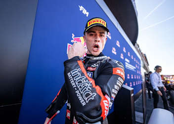Intact-GP-Ass Manuel Gonzalez nach seinem letzten Moto2-Sieg in Misano