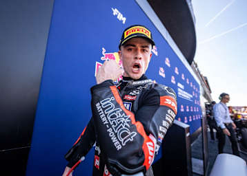 Intact-GP-Ass Manuel Gonzalez nach seinem letzten Moto2-Sieg in Misano
