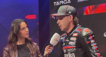 MotoGP-Werksfahrer Marco Bezzecchi bei der Teampräsentation in Mailand