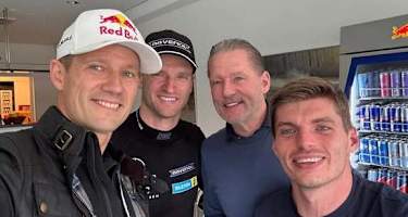 Sebastien Ogier und Max Verstappen sowie Maro Engel und Jos Verstappen