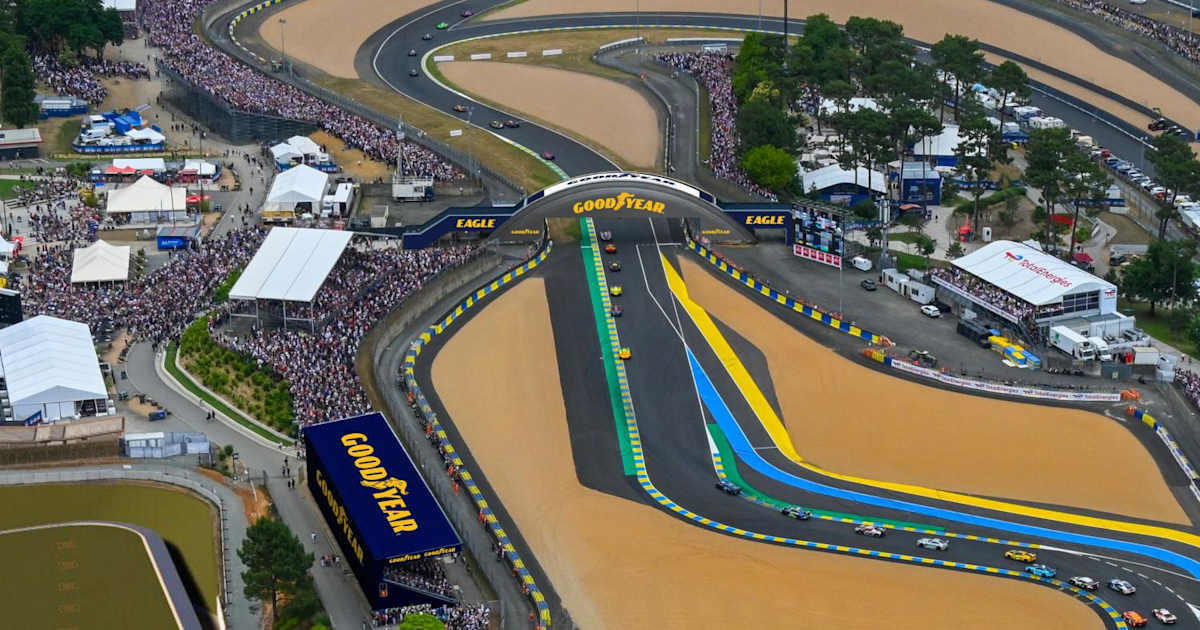 Ende-einer-ra-in-Le-Mans-Aus-der-Dunlop-wird-die-Goodyear-Br-cke