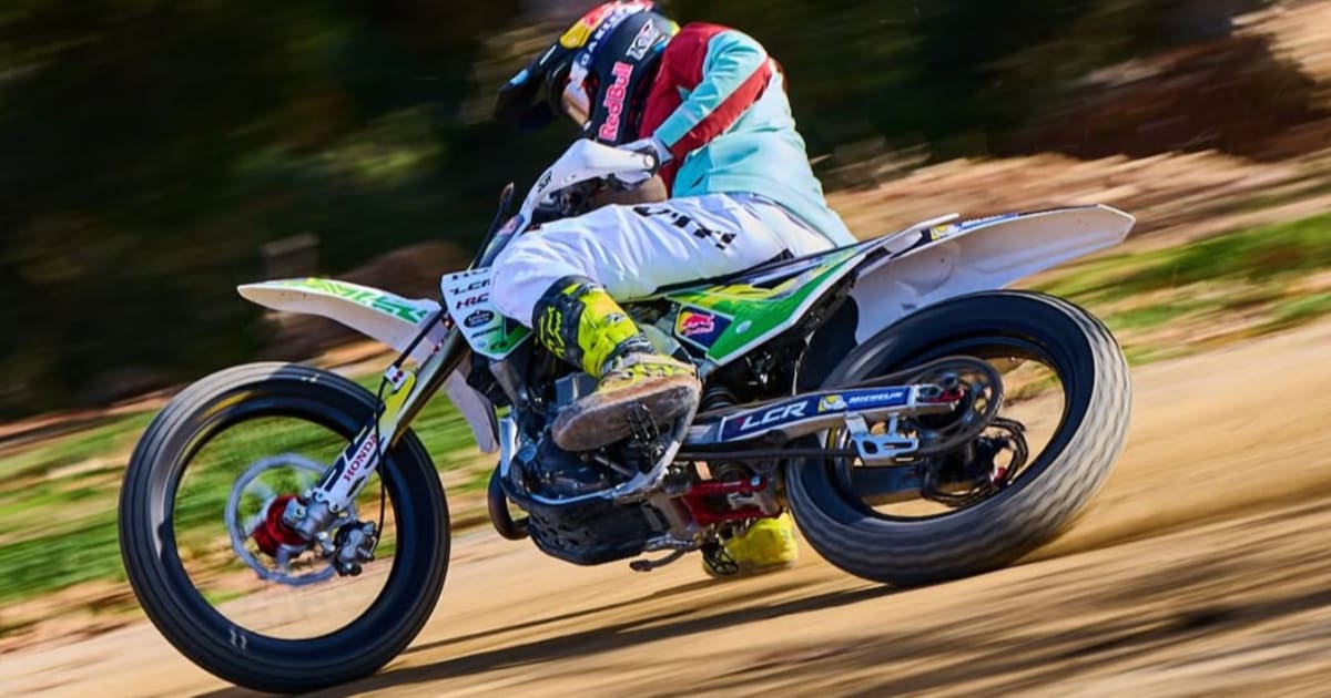 Diogo-Moreira-LCR-Honda-Flat-Track-Training-mit-den-Marquez-Br-dern