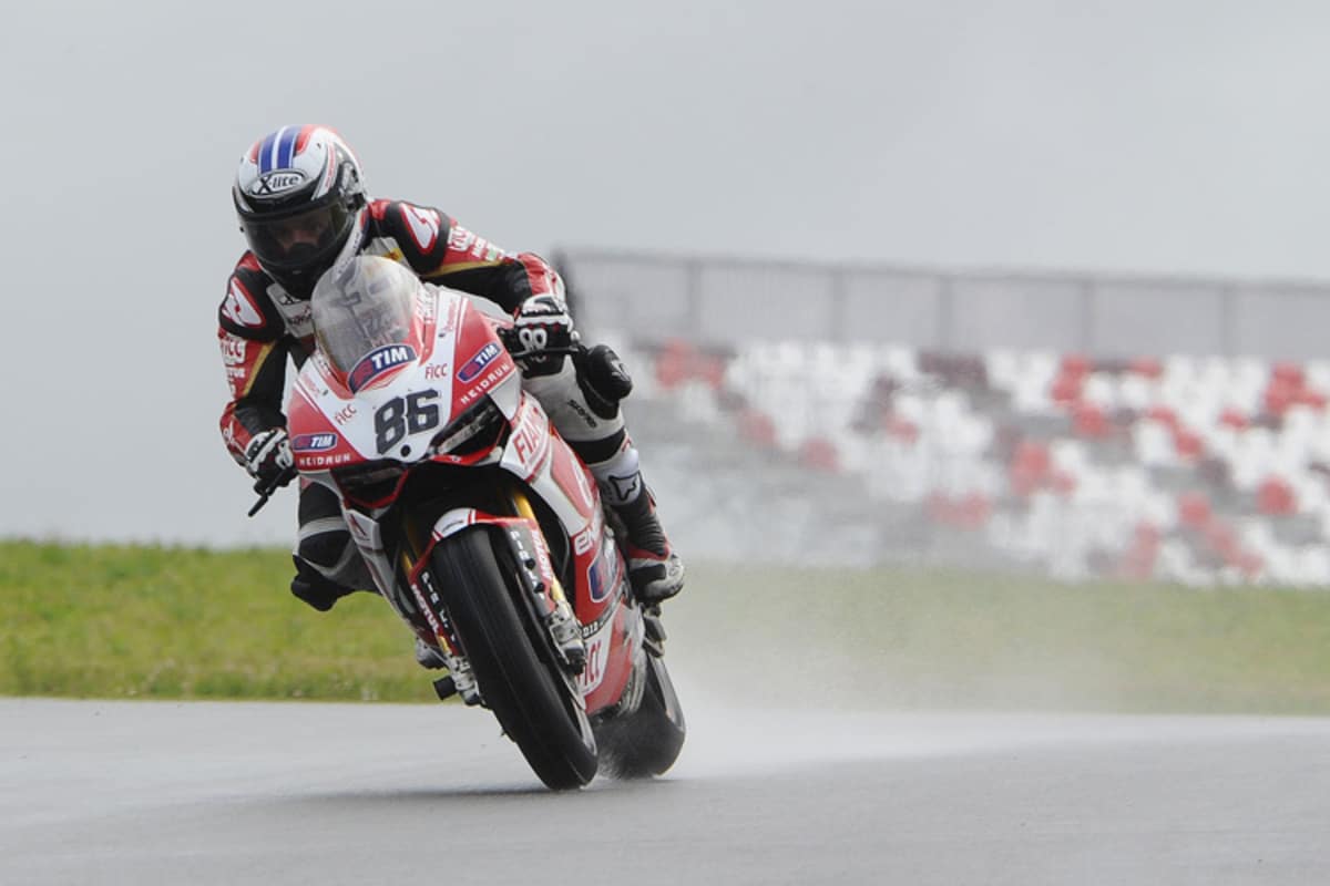 Ayrton Badovini eroberte den ersten Podestplatz mit der Ducati 1199 Panigale R