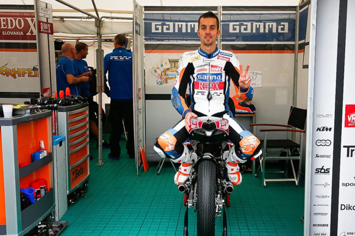 Untätig in der Box: Jasper Iwema, Kalex-KTM mit Regenreifen