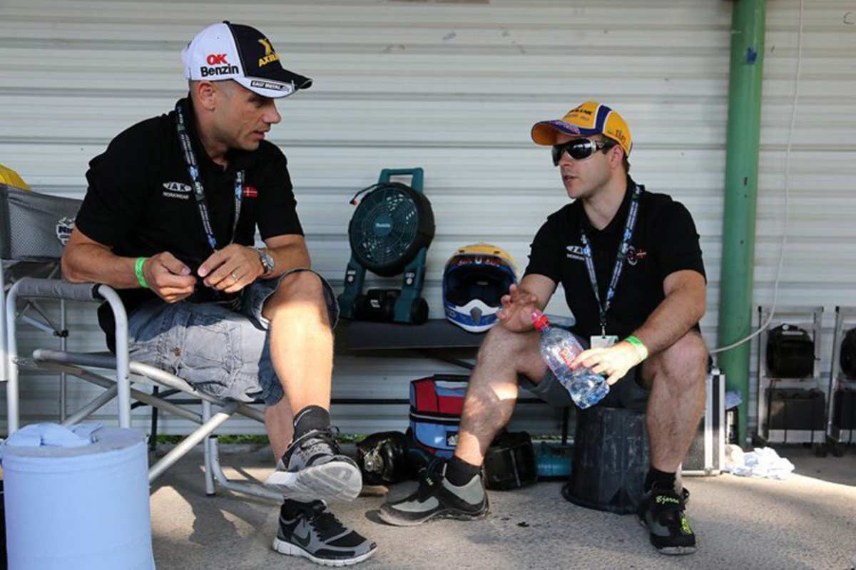 Nicki Pedersen (li.) und Kenneth Bjerre