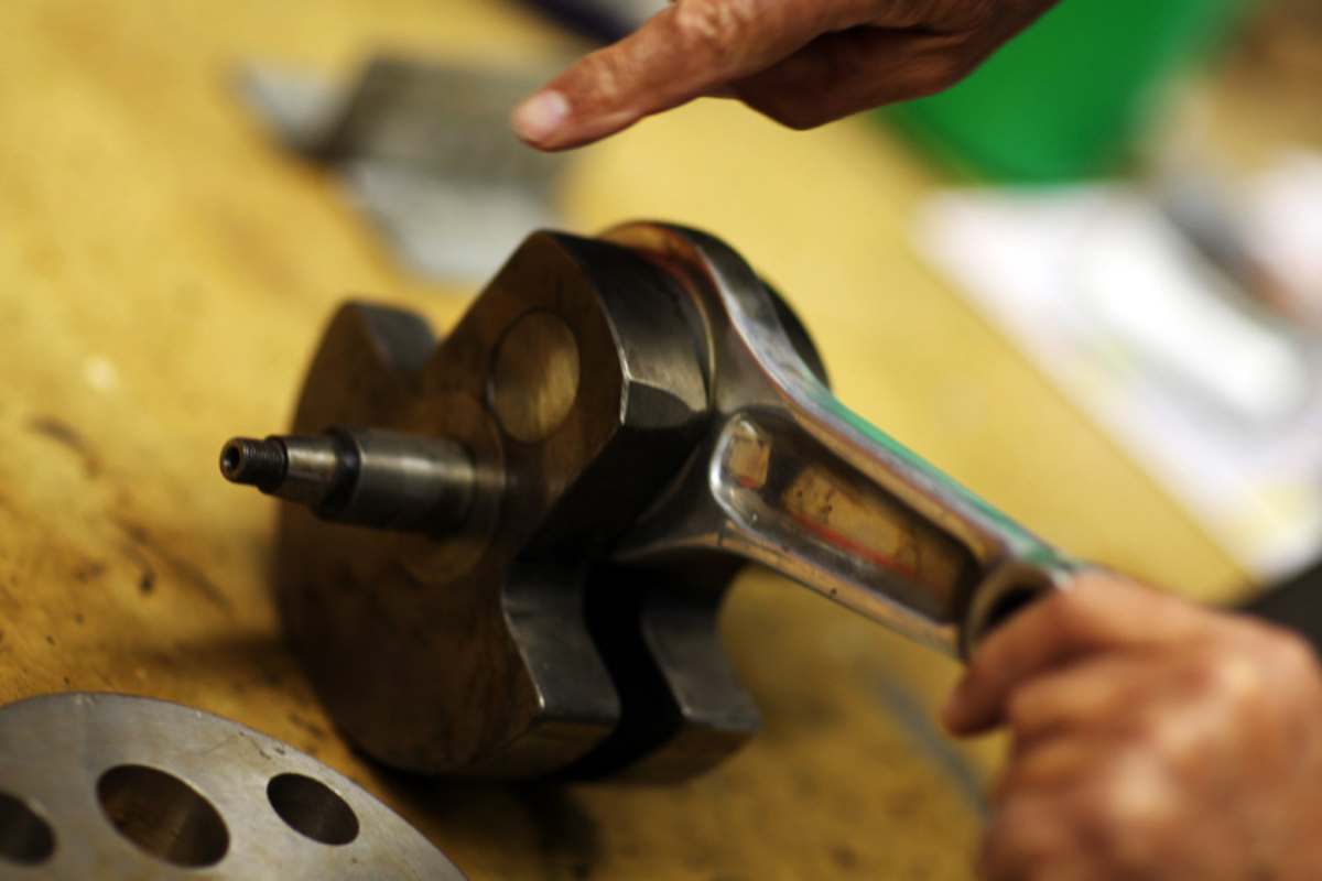 Die Neuentwicklung der Kurbelwelle für die JAWA war das frühe Erfolgsrezept von Walter Dietrich, der den Speedway-Motor erst motocrosstauglich machte