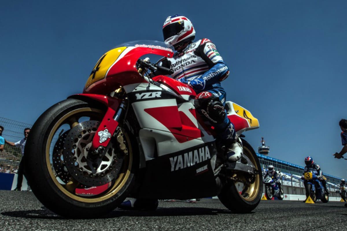 Freddie Spencer, Didier De Radigues und Christian Sarron (v.l.)