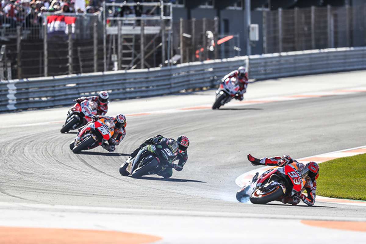 Nach dieser Schrecksekunde schaffte es Márquez noch als Dritter ins Ziel