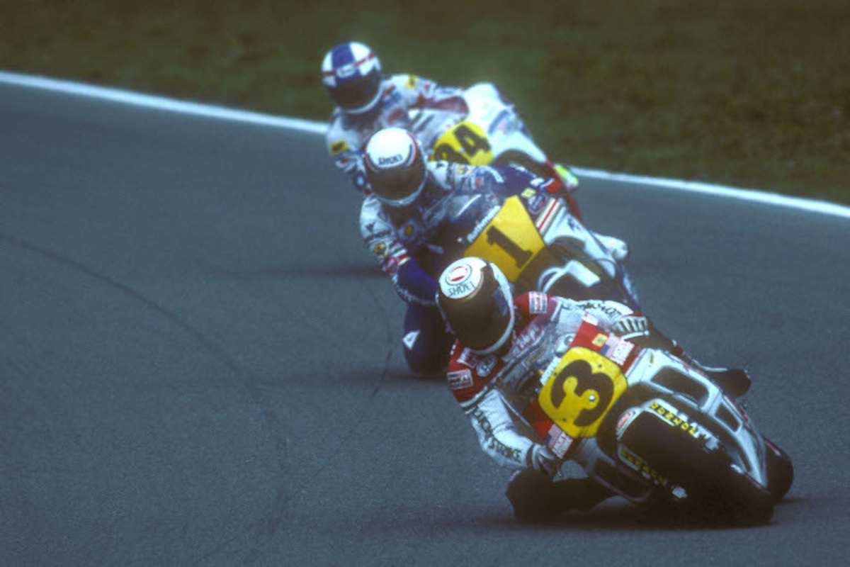 1989: Wayne Rainey, Eddie Lawson und Kevin Schwantz