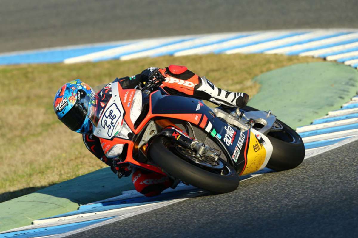 Marco Melandri kommt immer besser mit der RSV4 zurecht