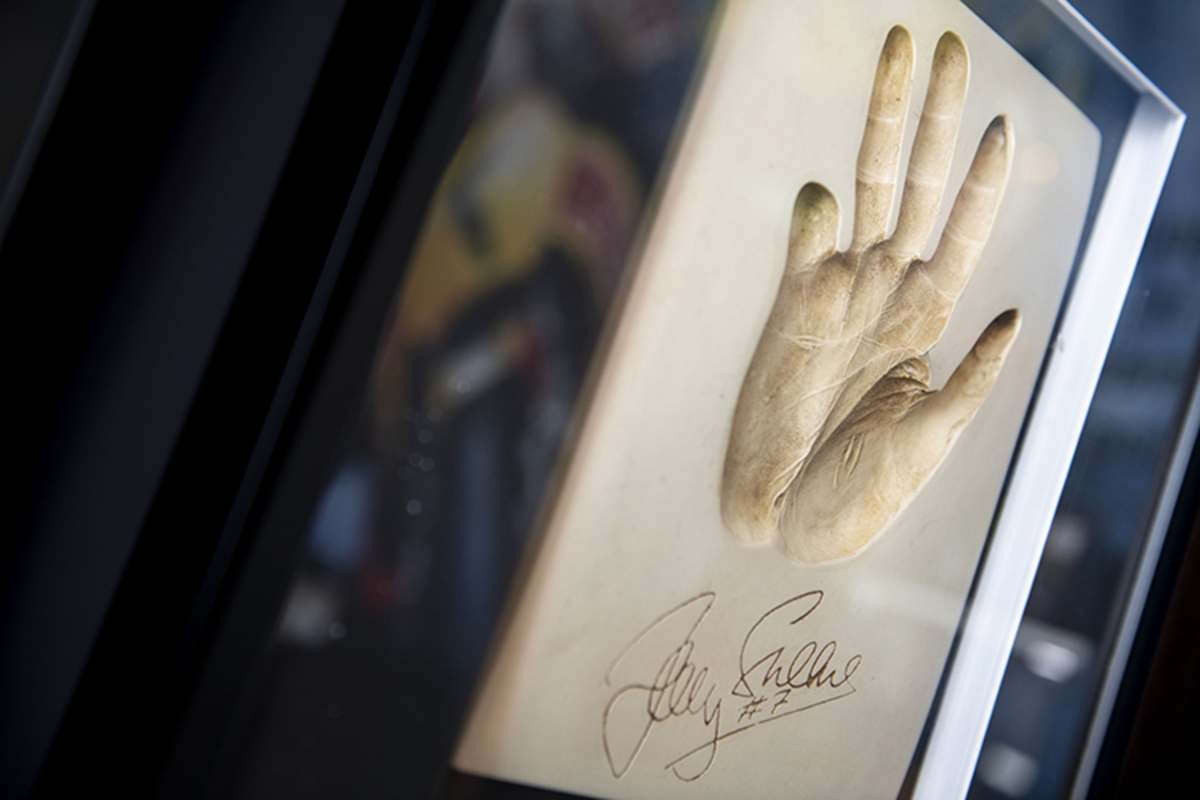 Legendärer Druck: Die Gashand von Barry Sheene