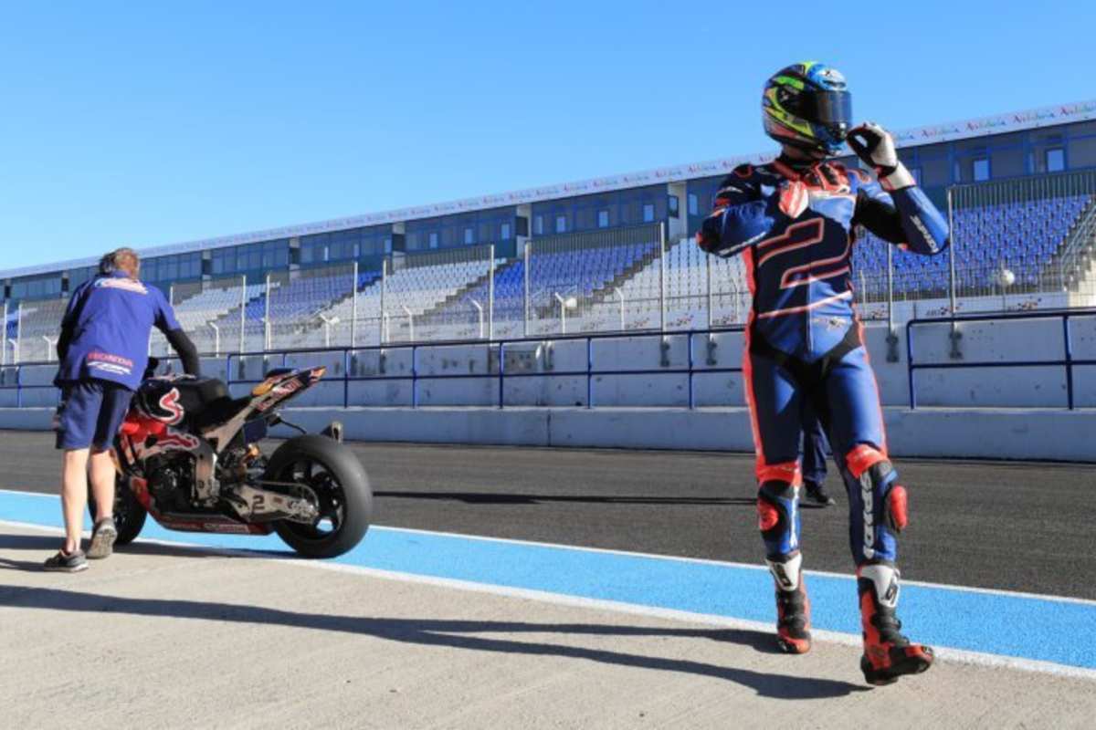 Leon Camier auf der Red Bull Honda