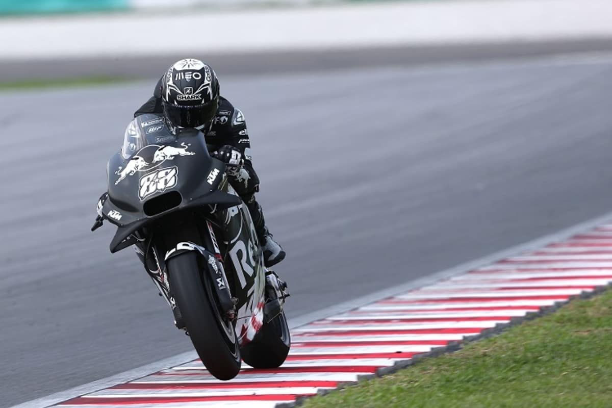 Miguel Oliveira war beim Sepang-Test noch in schwarz unterwegs