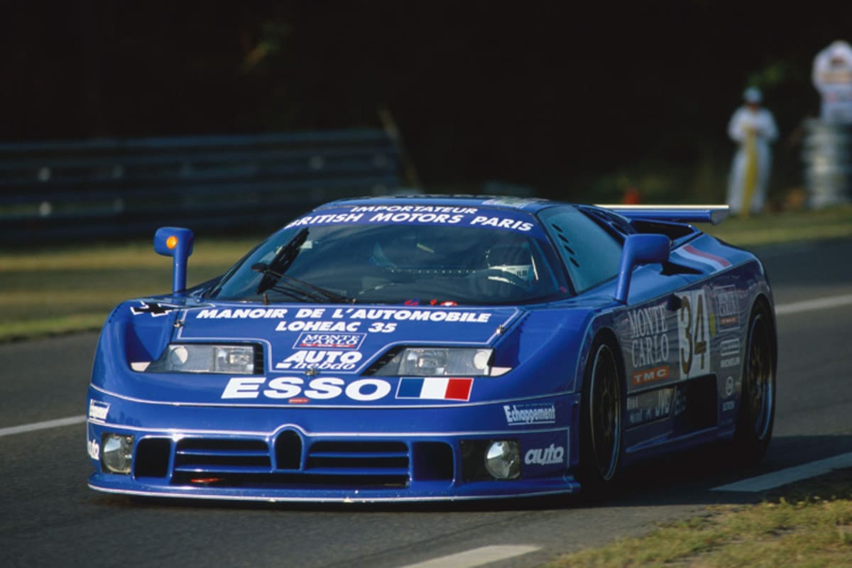 Erster Auftritt eines Bugatti in Le Mans seit Jahrzehnten mit dem EB110